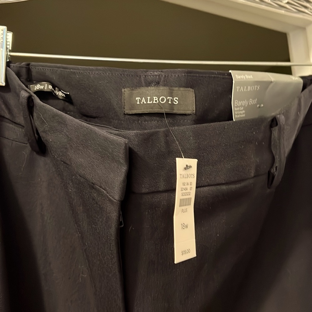 Talbots 18W pants navy blue NWT